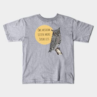 Owl Wisdom Kids T-Shirt